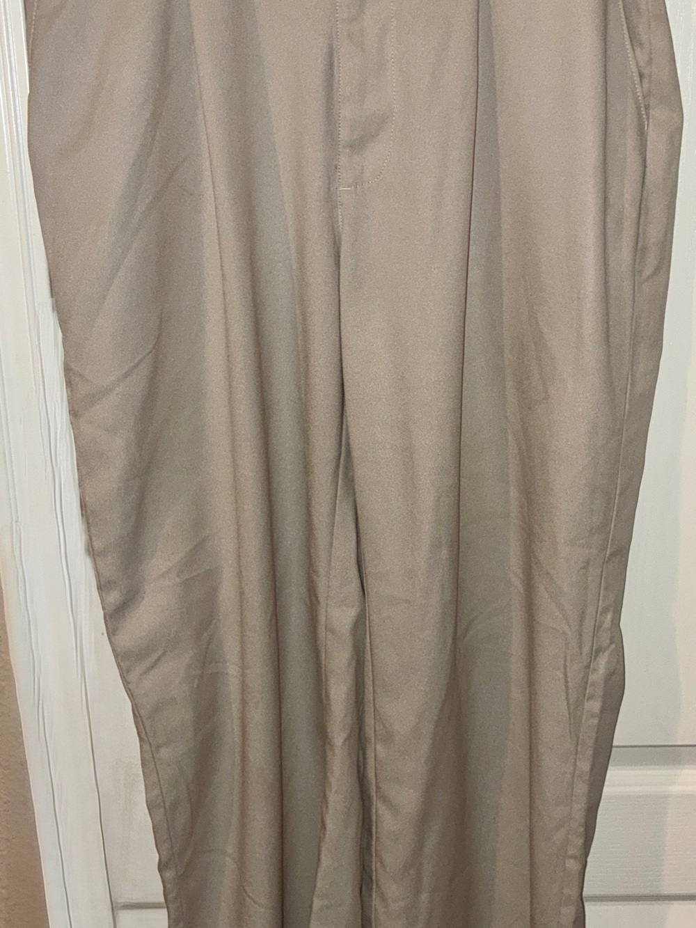 Abercrombie & Fitch Tailored Wide-Leg Pants - Tan - Size M